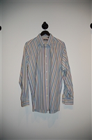 Striped Burberry Button Shirt, size XL