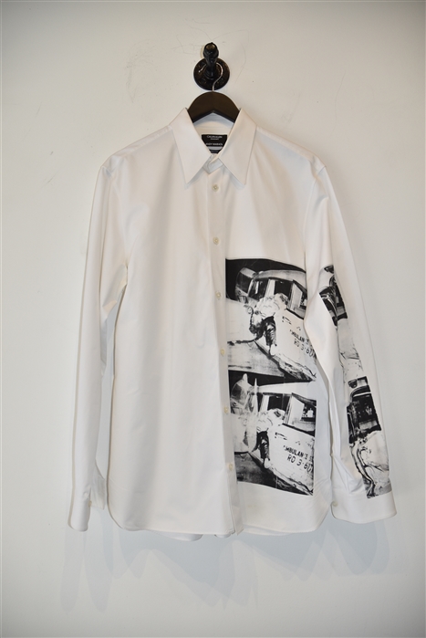 Bright White Calvin Klein 205W39NYC Button Shirt, size L