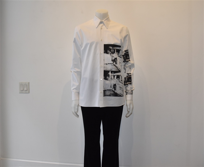 Bright White Calvin Klein 205W39NYC Button Shirt, size L