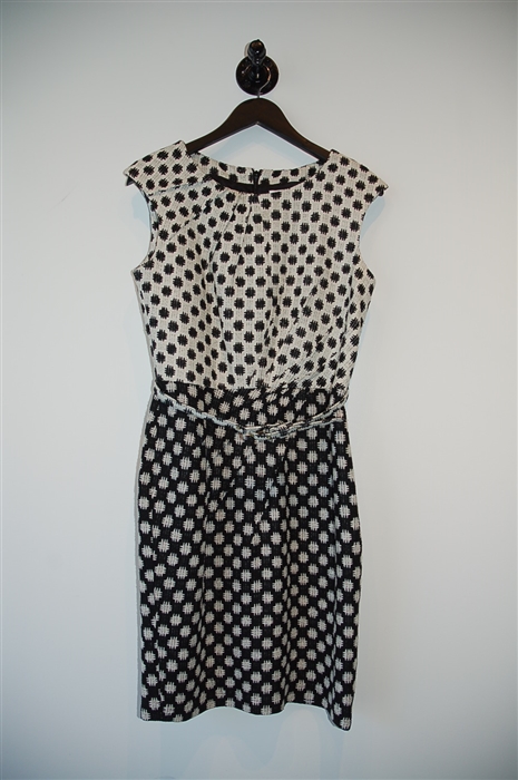 White & Black Oscar de la Renta Sheath Dress, size 8