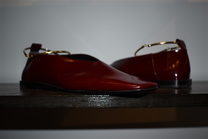 Burgundy Jil Sander Flats, size 10