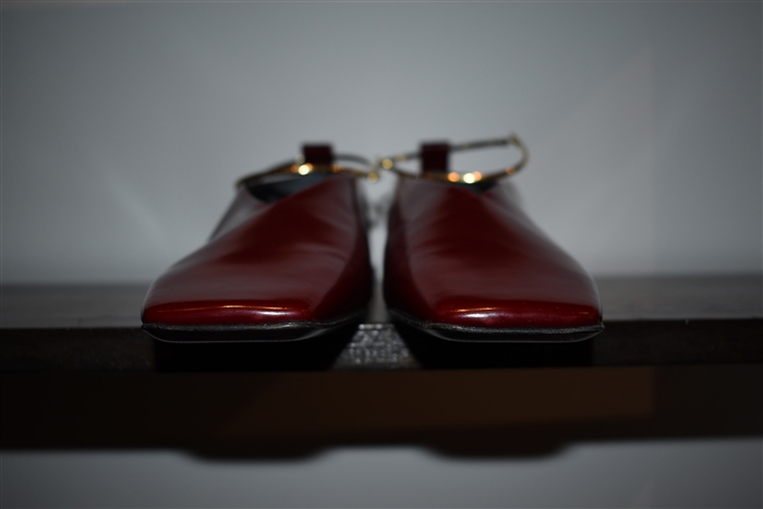 Burgundy Jil Sander Flats, size 10