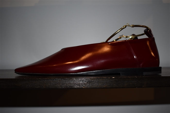 Burgundy Jil Sander Flats, size 10