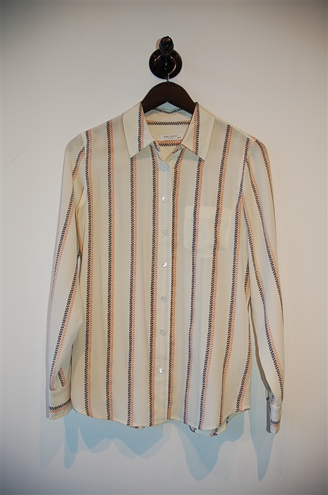 Cream Equipment Button Blouse, size XS