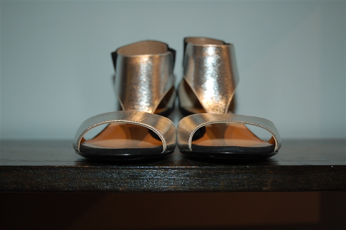 Black & Silver Emporio Armani Sandal, size 7