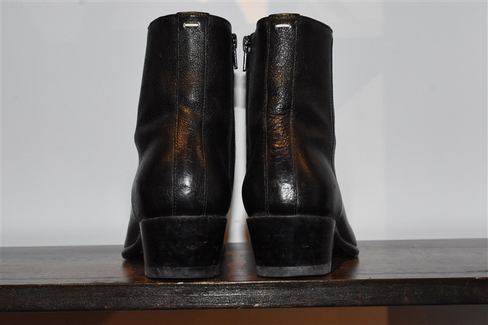 Black Leather Maison Margiela Ankle Boots, size 8