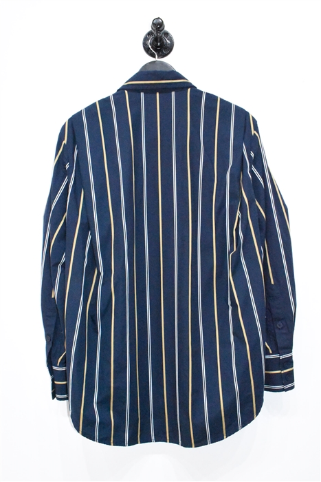 Navy Stripe Feng Chen Wang Button Shirt, size XS