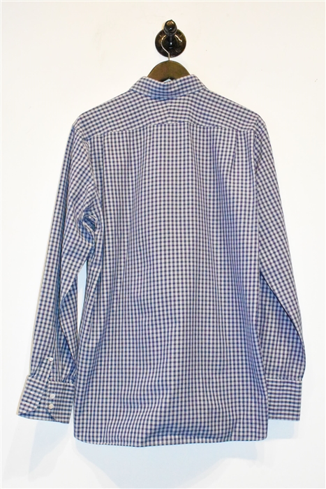 Navy Check Tom Ford Button Shirt, size L