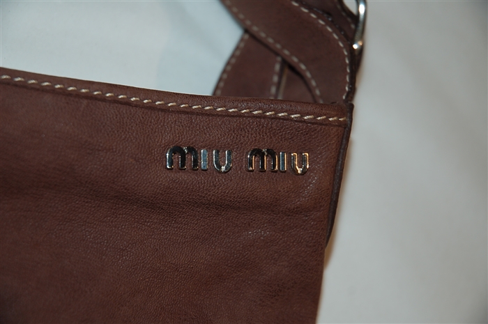 Dark Leather Miu Miu Hobo, size L