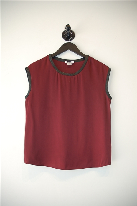 Maroon Helmut Lang Cap-Sleeve, size XS
