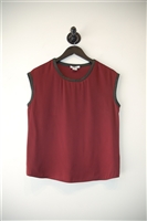 Maroon Helmut Lang Cap-Sleeve, size XS