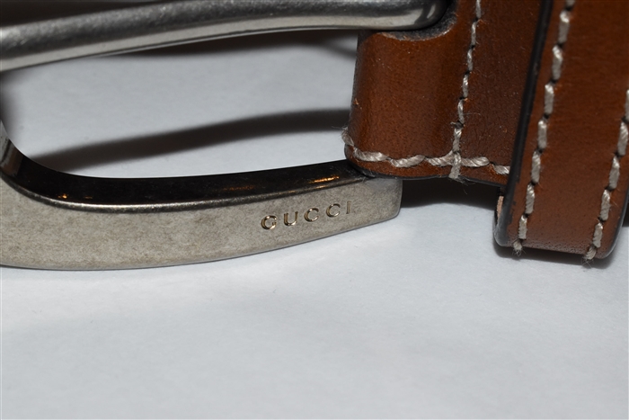 Brown Stripe Gucci Belt, size XL