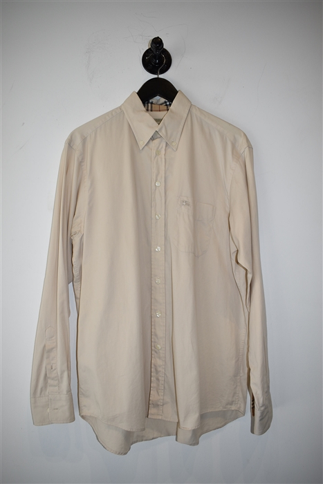 Pale Beige Burberry Button Shirt, size L