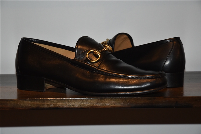 Black Leather Gucci - Vintage Loafer, size 10.5
