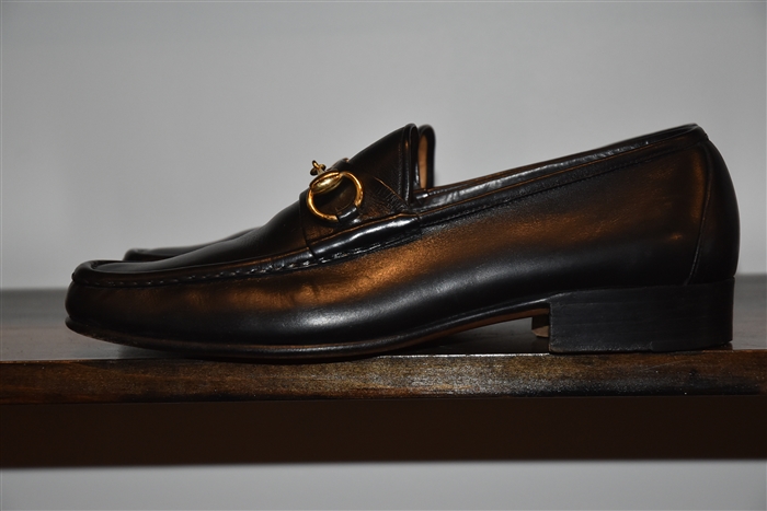 Black Leather Gucci - Vintage Loafer, size 10.5