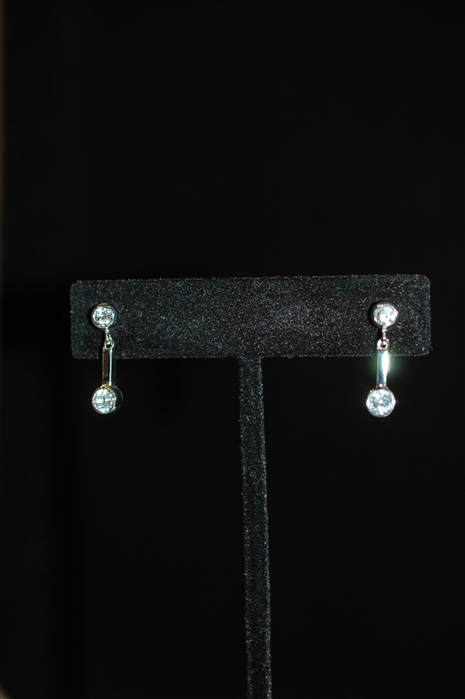 Rhodium Nina Ricci Earrings, size O/S