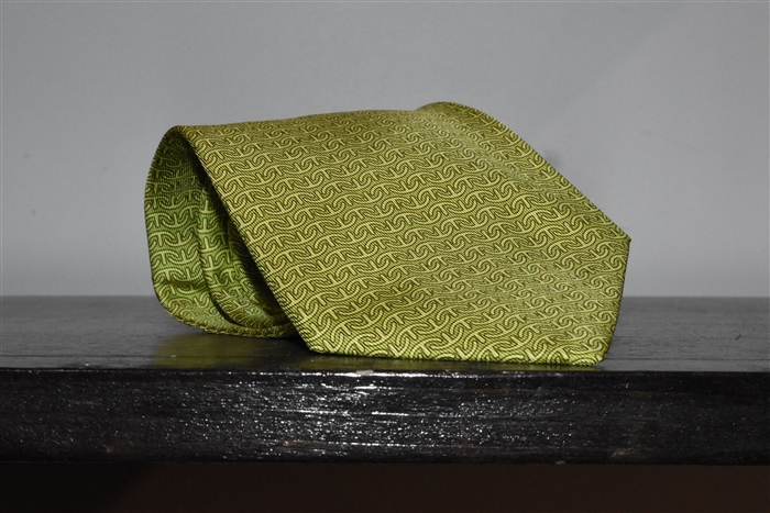 Acid Green Hermes Tie, size O/S