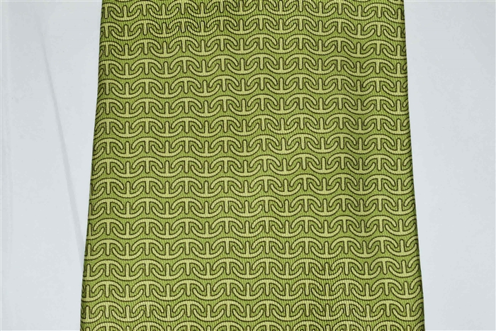 Acid Green Hermes Tie, size O/S