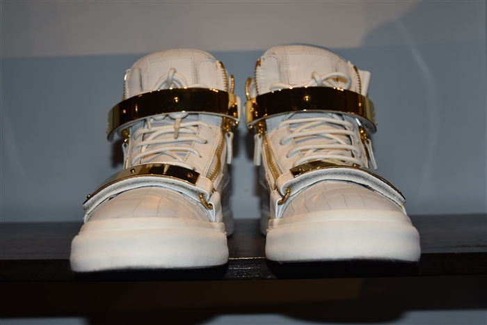Off-White Giuseppe Zanotti High-Top Sneakers, size 11