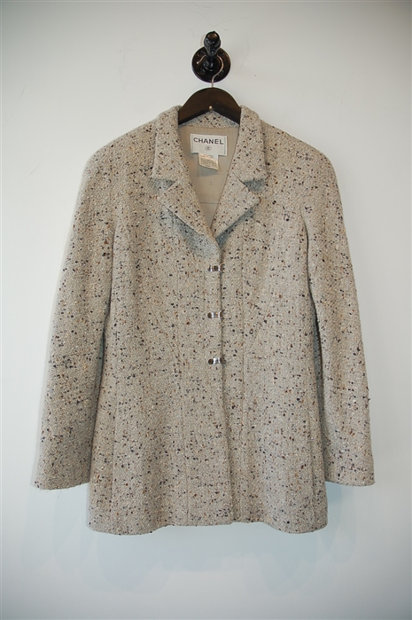 Oatmeal Chanel Skirt Suit, size 6