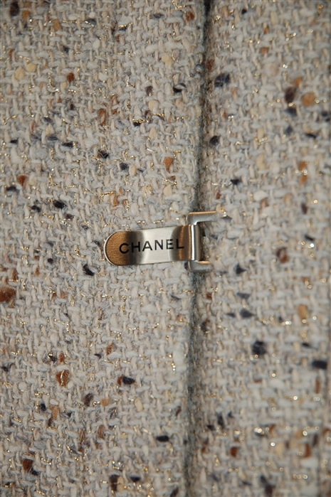 Oatmeal Chanel Skirt Suit, size 6