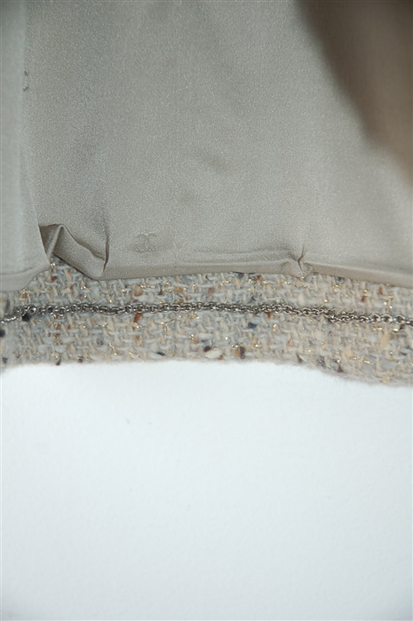 Oatmeal Chanel Skirt Suit, size 6