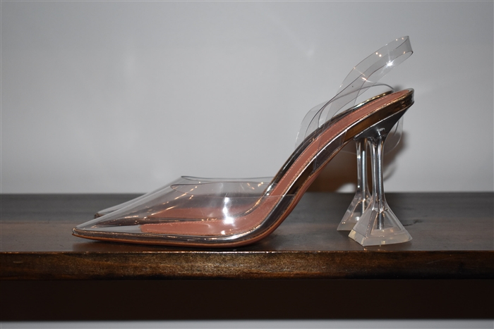 Clear Amina Muaddi Pumps, size 7