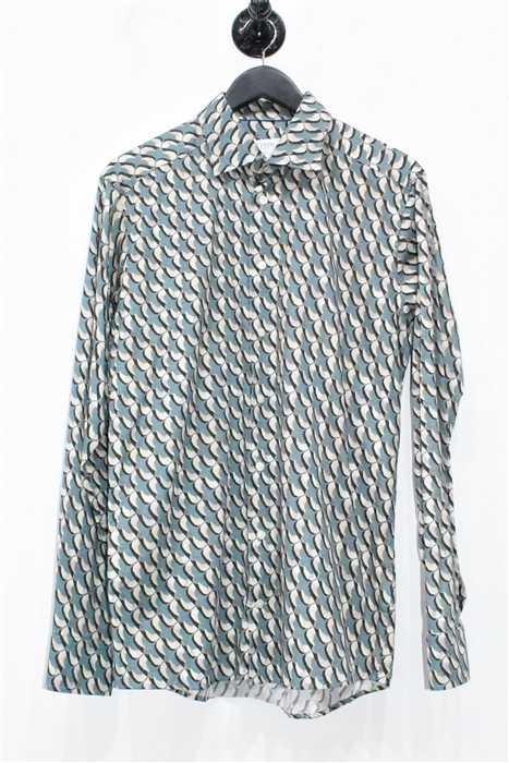 Print Eton Button Shirt, size L