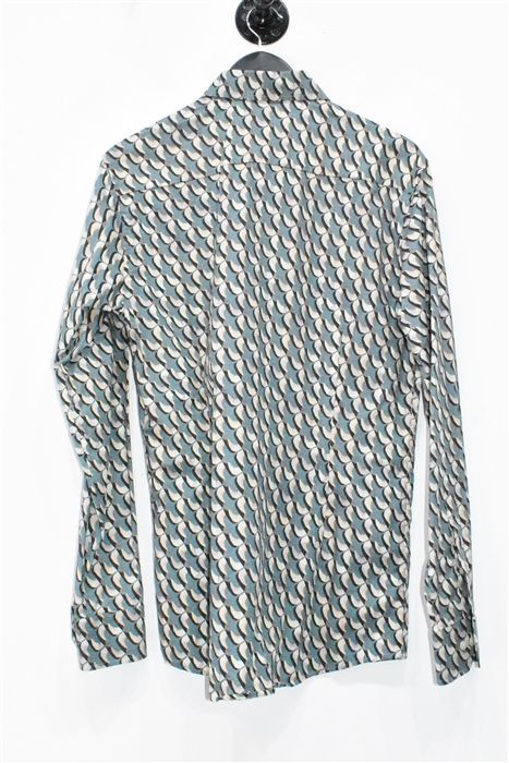 Print Eton Button Shirt, size L