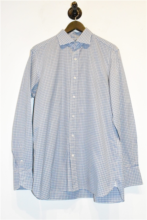 Blue Check Tom Ford Button Shirt, size L