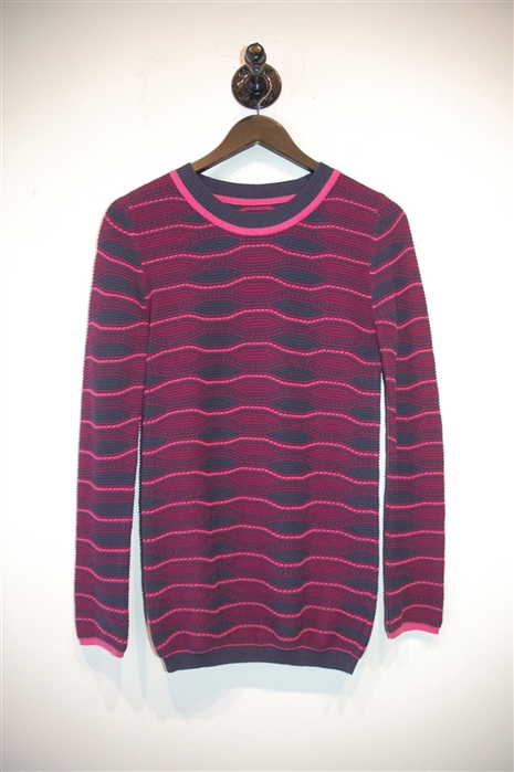 Geometric Pink Tartan Pullover, size M