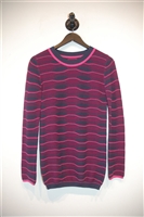 Geometric Pink Tartan Pullover, size M