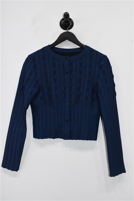 Midnight Blue Alaia Cardigan, size 8