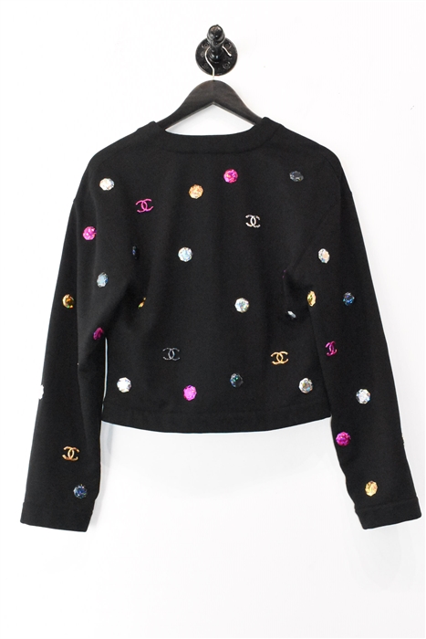 Black Chanel Cardigan, size 6