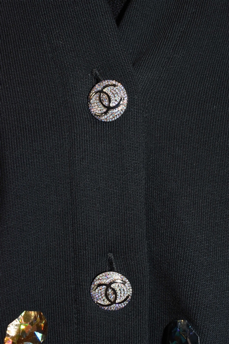 Black Chanel Cardigan, size 6