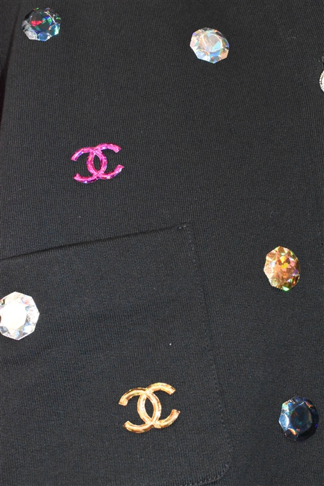 Black Chanel Cardigan, size 6