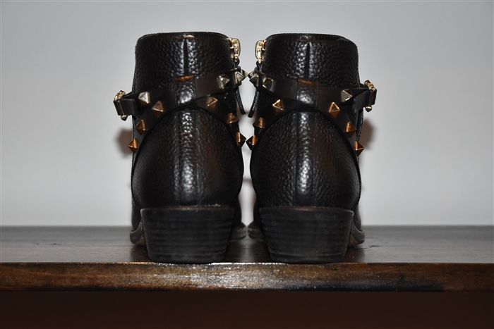 Black Leather Valentino Ankle Boots, size 7