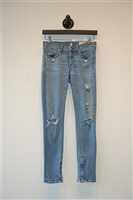 Faded Denim Rag & Bone Skinny Jean, size 26