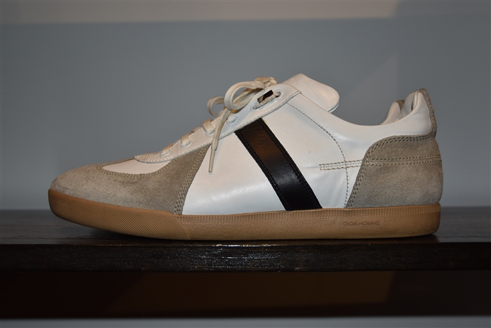 White Leather Dior Sneaker, size 11