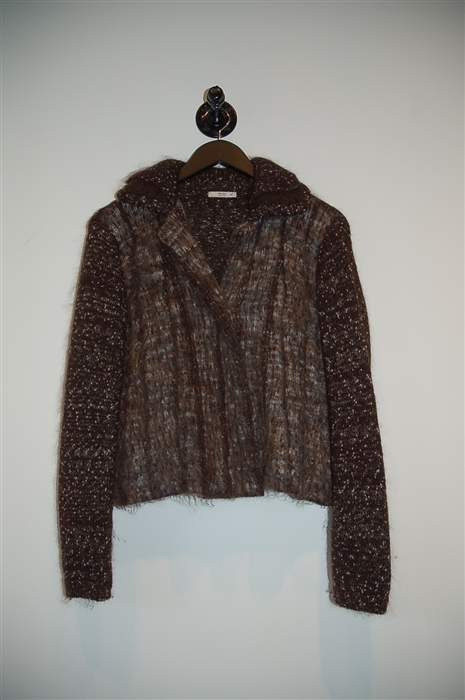 Mixed Browns Prada Sweater Jacket, size S