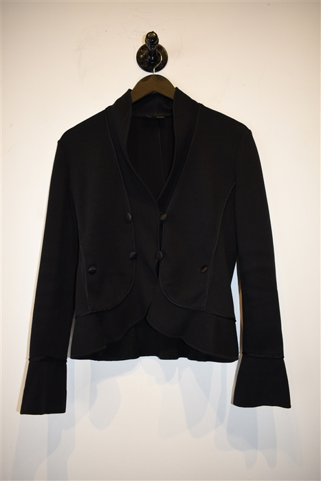 Basic Black Emporio Armani Sweater Jacket, size 6