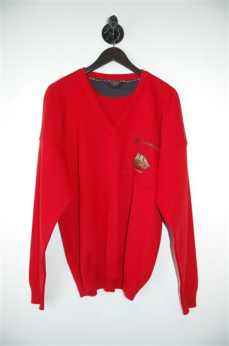 Bright Red Paul & Shark Pullover, size L