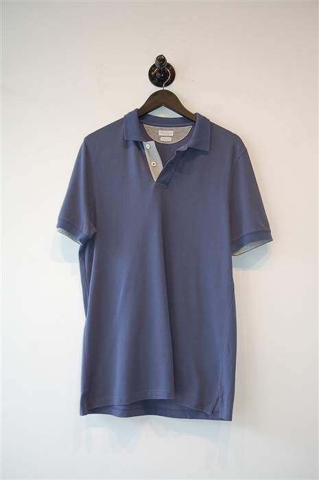 Navy Brunello Cucinelli Polo, size L