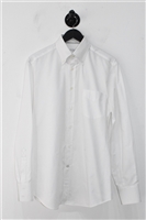 Bright White Brunello Cucinelli Button Shirt, size M