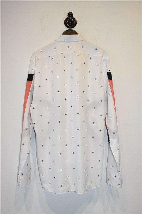 Bright White Neil Barrett Button Shirt, size L