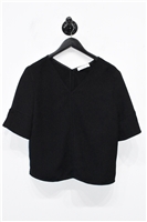 Basic Black Sandro Short-Sleeved Top, size M