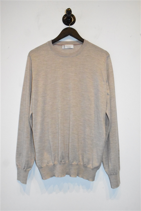 Oatmeal Brunello Cucinelli Pullover, size XL