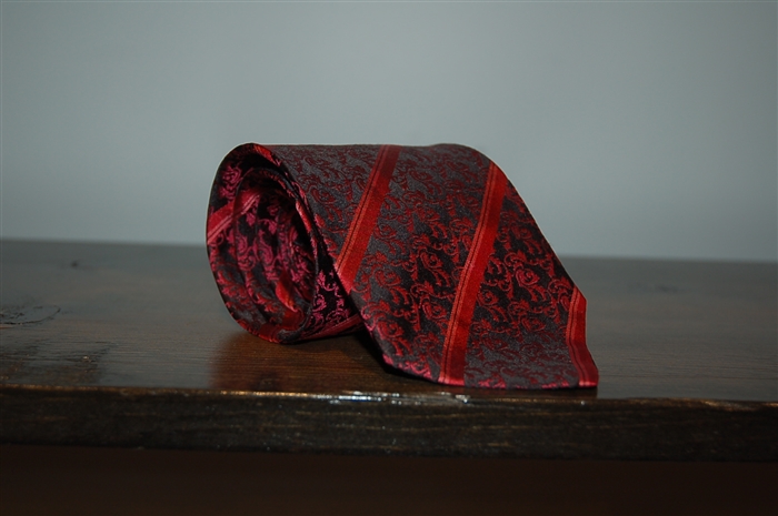 Black & Pink Versace Tie, size O/S