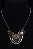 Silver Swarovski Necklace, size O/S