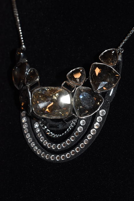 Silver Swarovski Necklace, size O/S